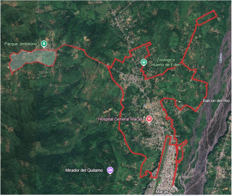 Mapa oficial de la ruta de la III Vuelta Ciclística Voz del Upano 2026