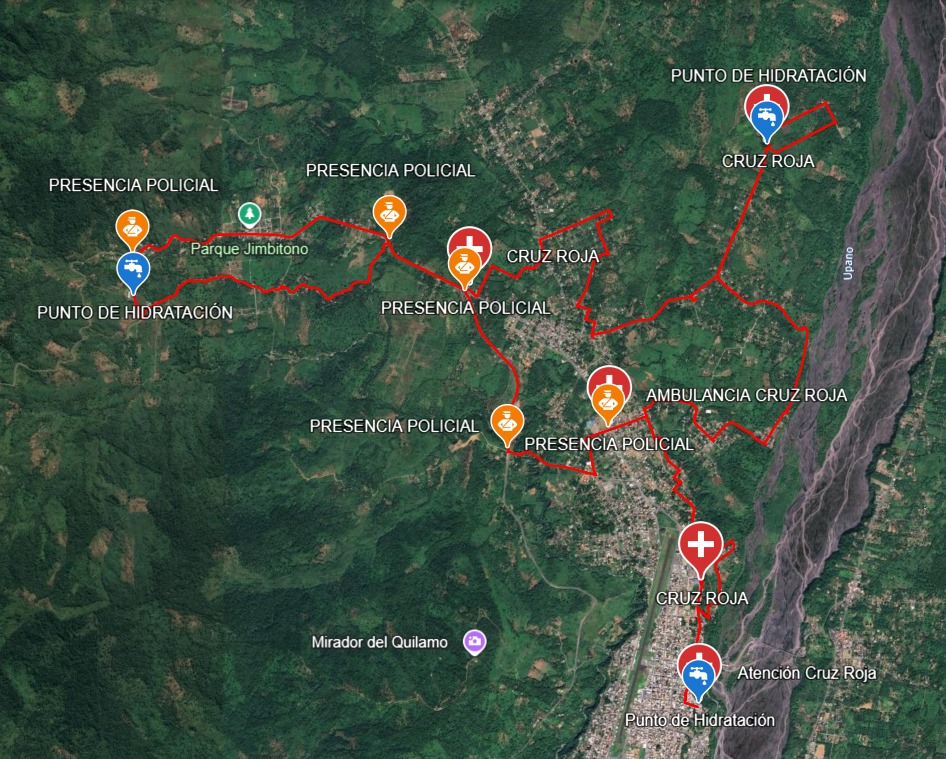 Mapa oficial de la ruta de la III Vuelta Ciclística Voz del Upano 2026
